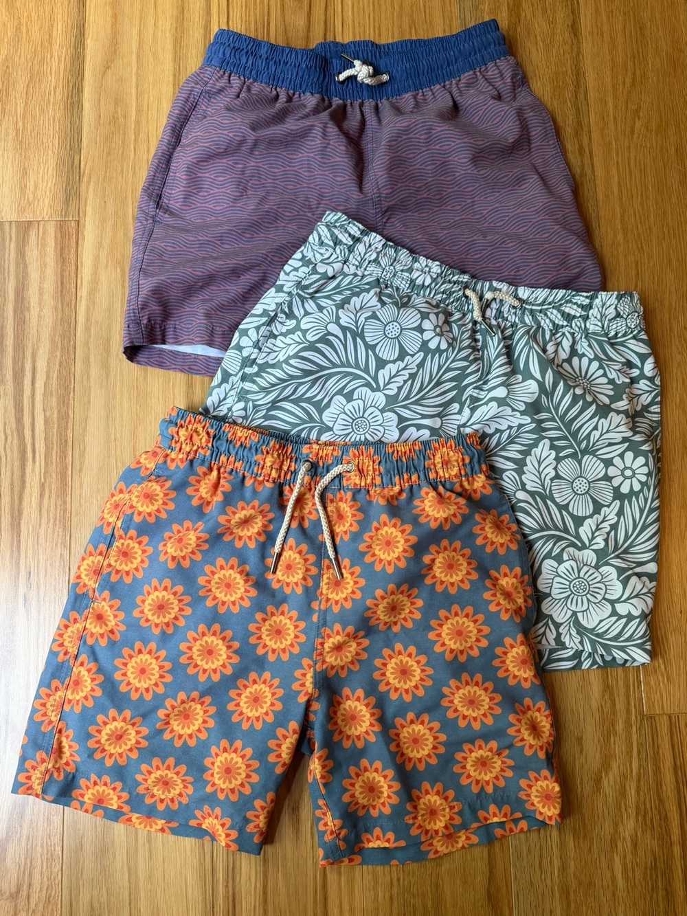 Fair Harbor Bayberry Kids Swim Trunks- 3 swim trunks in lot